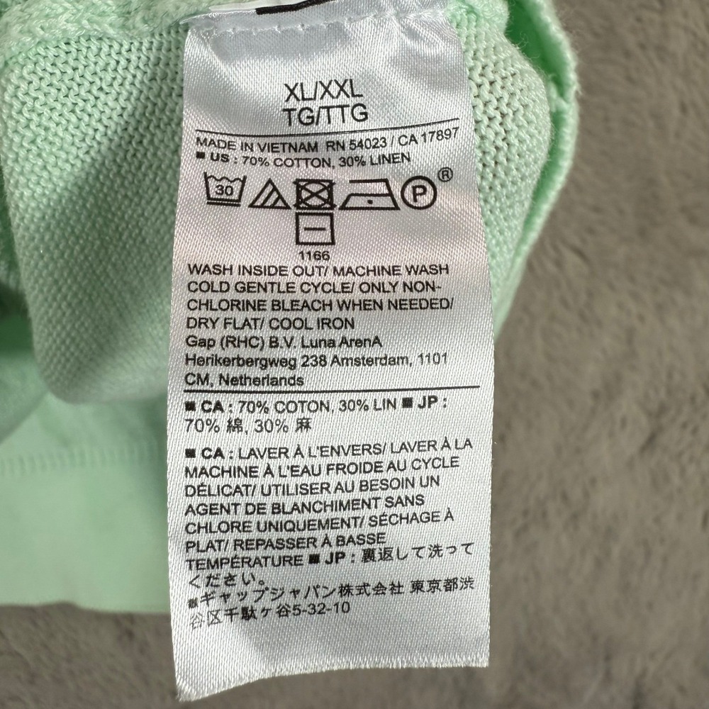 NWOT Banana Republic Women Polo Top XL/XXL Linen Oversized Johnny-Collar Sweater - Picture 5 of 9